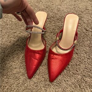 Elegant Red Women's Heels